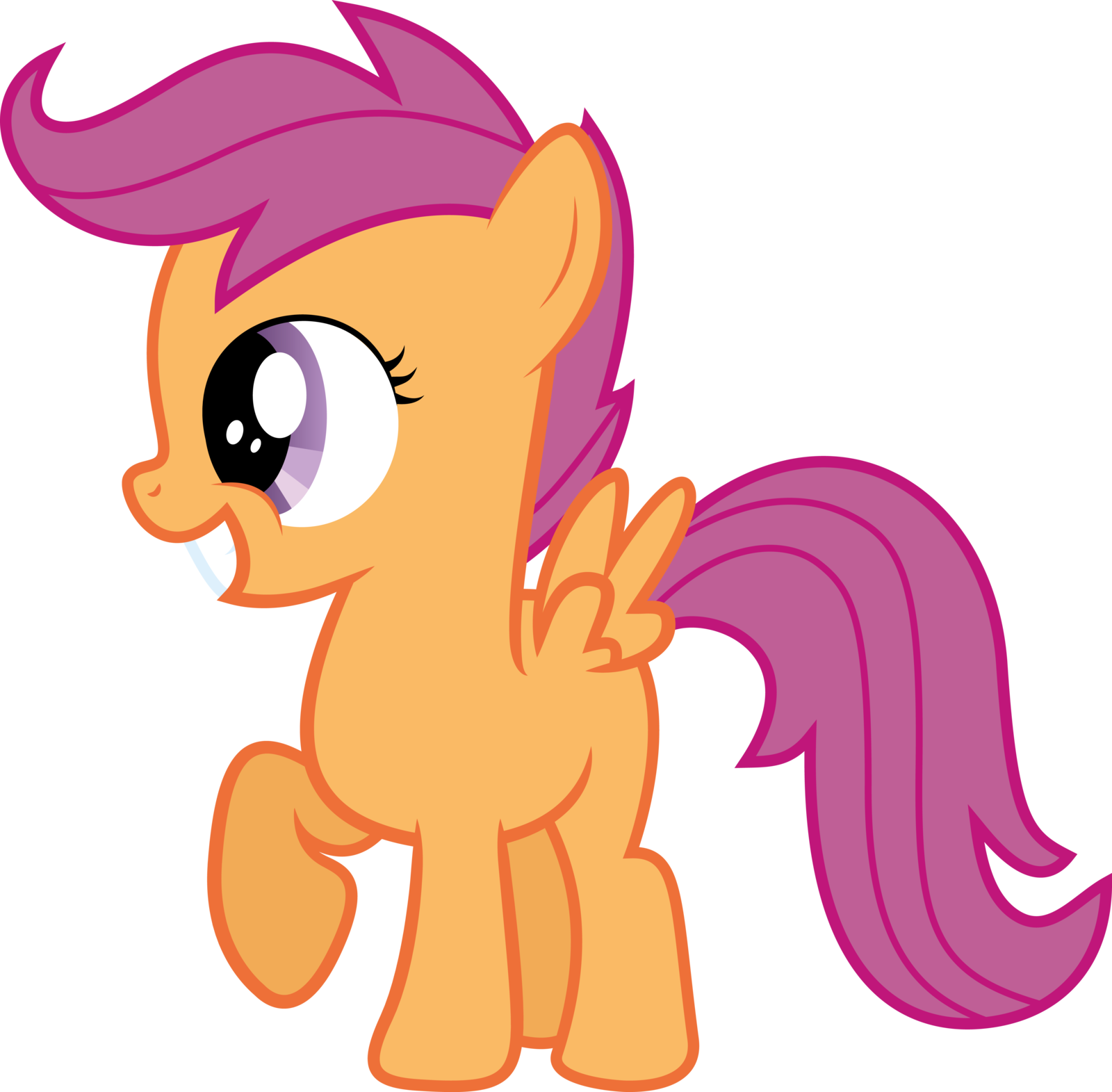 Pin Anything With Scootaloo Like This Rainbow Dash - Mlp Scootaloo Vector Side (1600x1571)