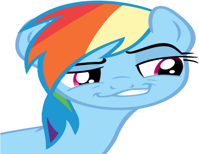 Sticker Other Rainbow Dash My Little Pony Poney Bleu - Funny Rainbow Dash Faces (680x510)