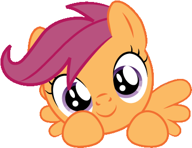Scootaloo Head Tilt By Creshosk-d45njz - Cutie Mark Crusaders Gif (520x445)