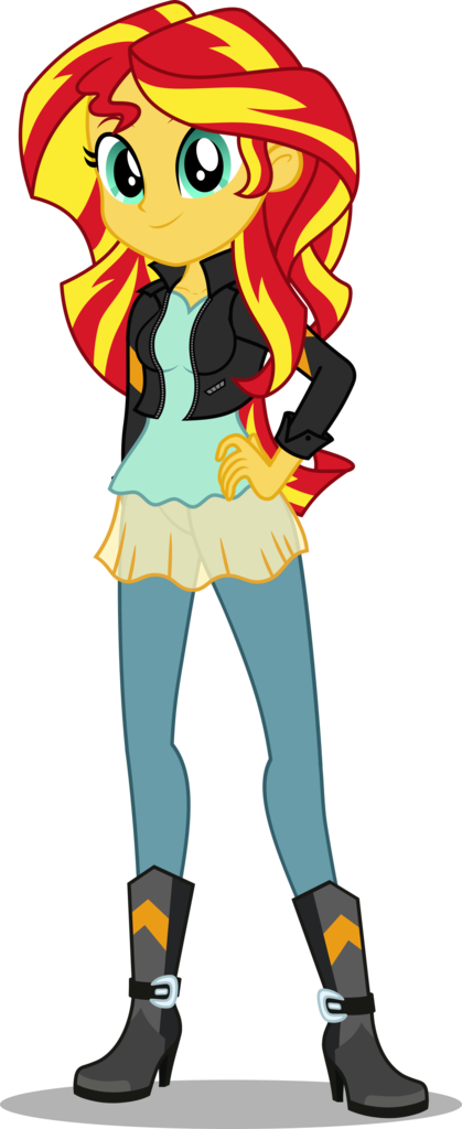 Applec1234, Boots, Clothes, Digital Art, Equestria - Sunset Shimmer (419x1024)