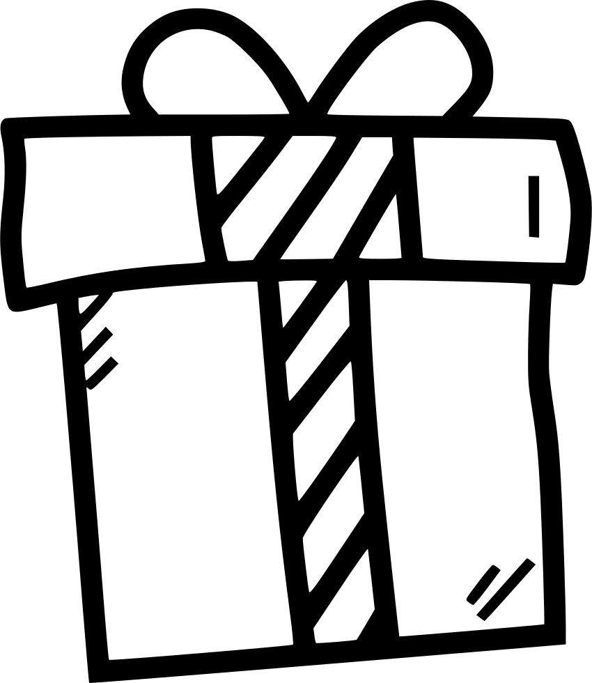 Gift Present Presentation Box Birthday Christmas Comments - Free Present Svg (850x980)