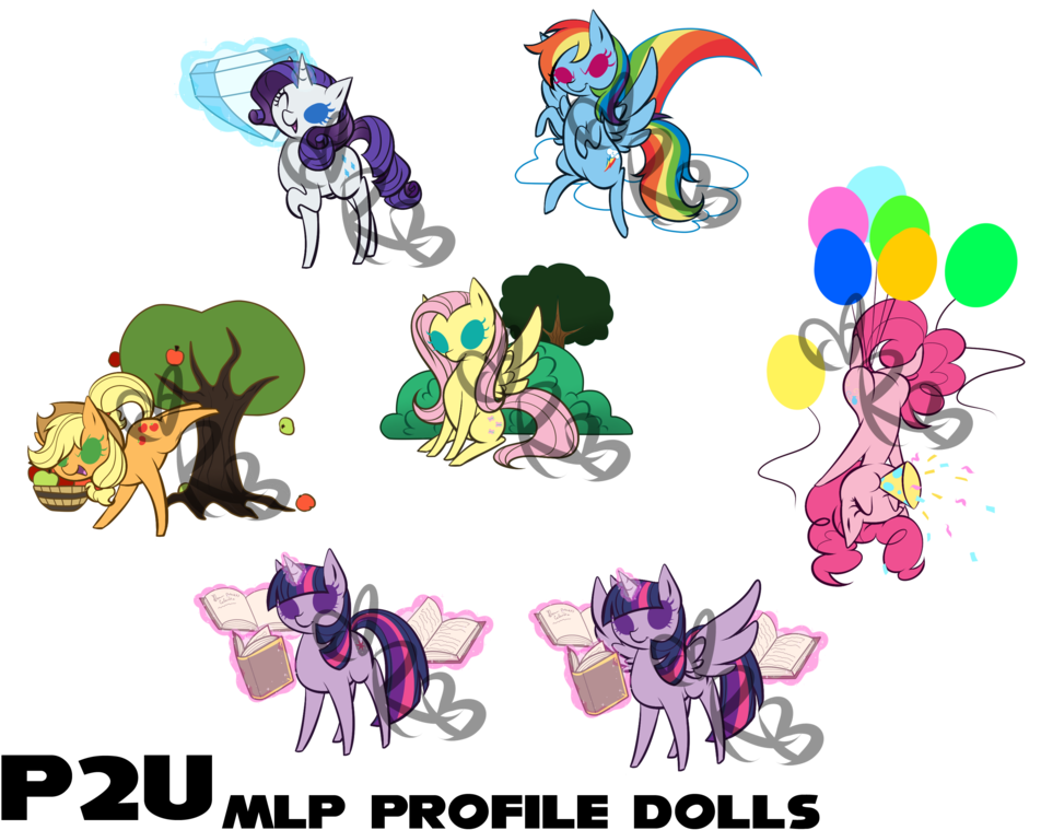 My Little Pony Profile Dolls/stickers By Theog-rb - Cartoon (1024x770)