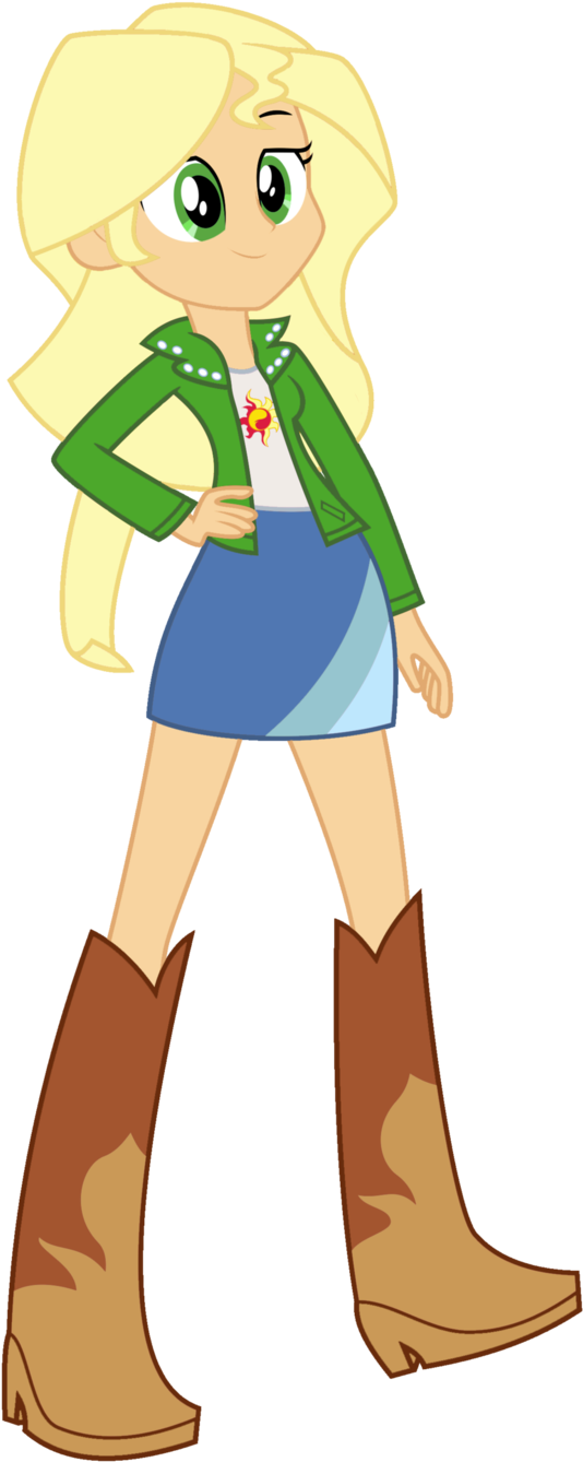 Applejack Sunset Shimmer By Iamsheila - Apple Jack Sunset Shimmer (578x1381)