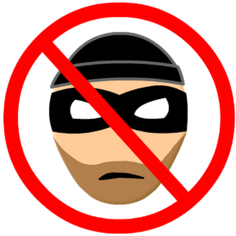 Motorhome Security - No Burglar Sign (900x900)