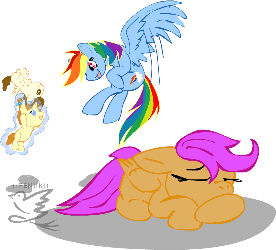 Fly Sticker - Mlp Why Can T Scootaloo Fly (1000x1000)