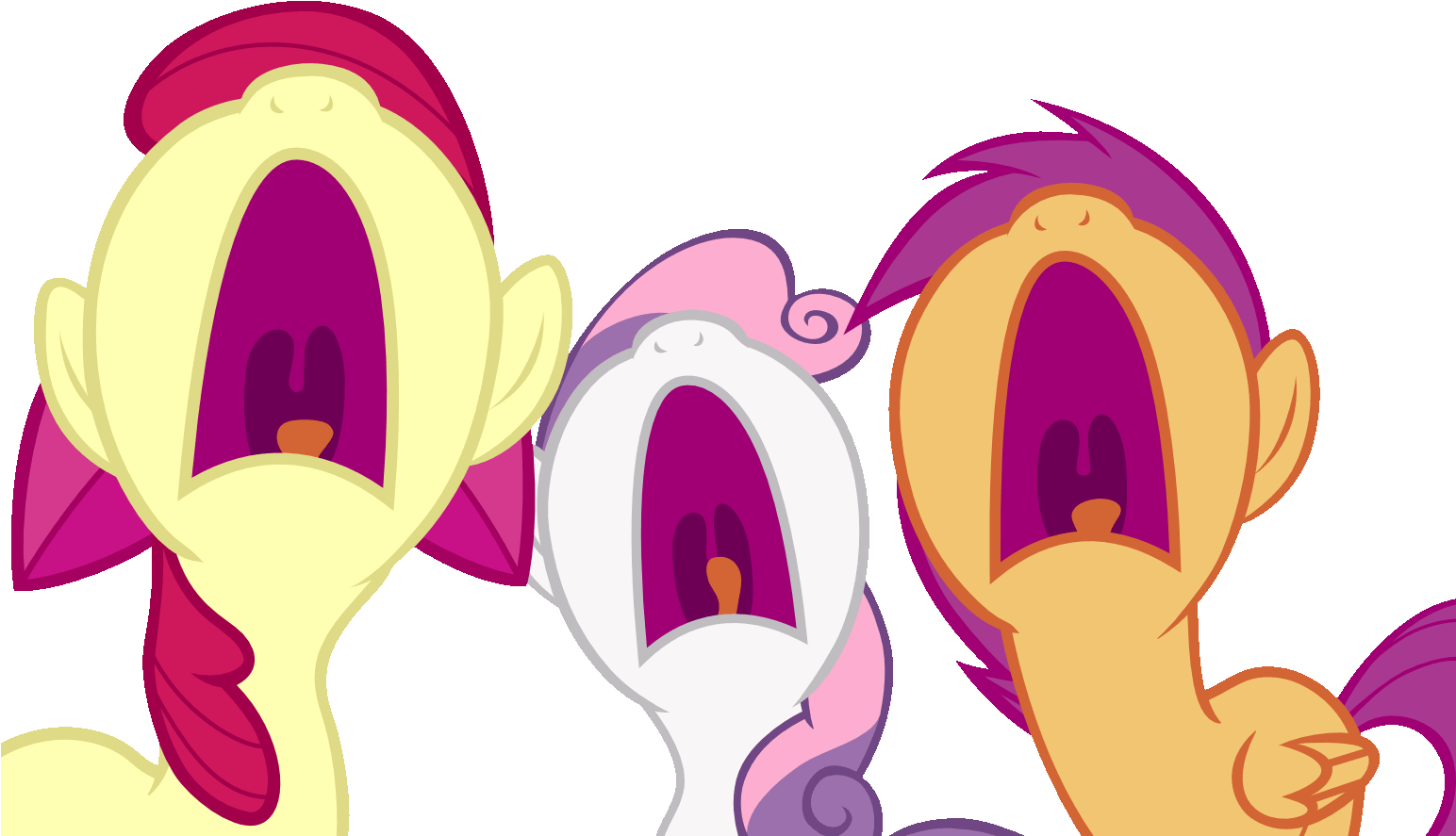 Images Mark Sticker - Cutie Mark Crusaders Screeming (1543x900)