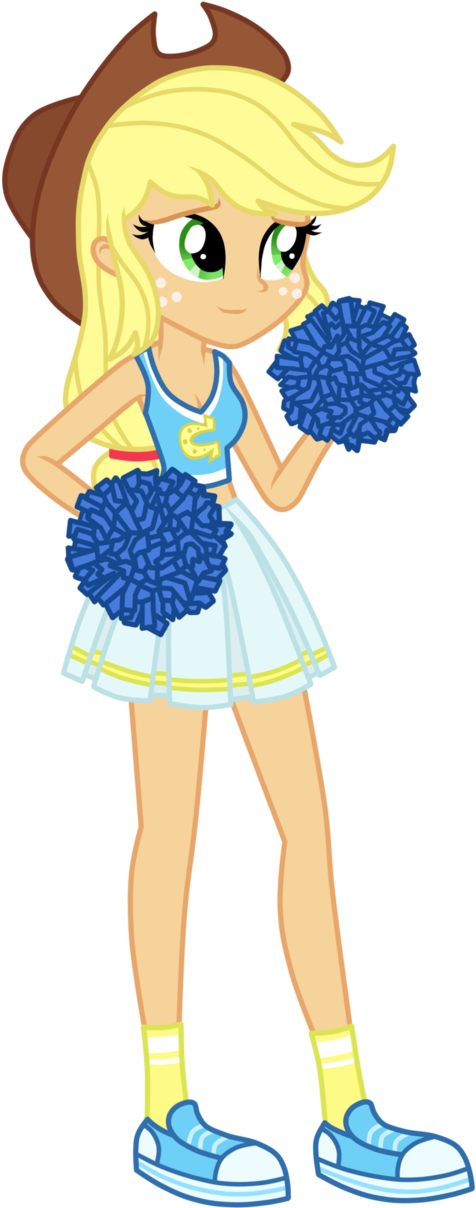 Cheerleader Applejack - Applejack Equestria Girls Media (641x1246)