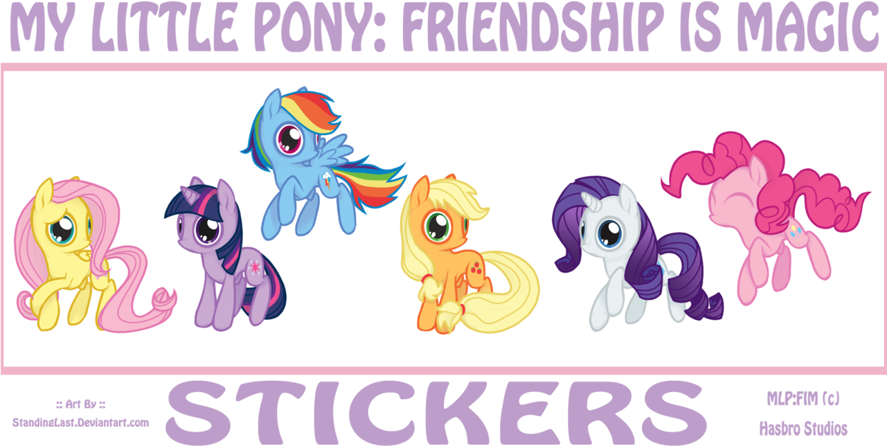By Standinglast Mlp Sticker Set By Standinglast - Cintre Enfant (1280x664)