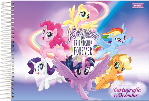 My Little Pony Cartography Plus Notebook - Etiquetas My Little Pony Escolar (486x600)