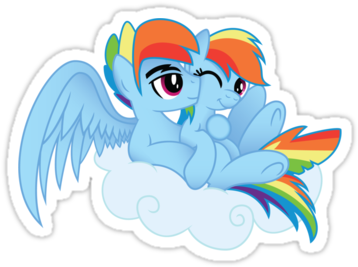 My Little Pony Friendship Is Magic Rainbow Dash Baby - Mlp Rainbow Dash X Rainbow Blitz (375x360)