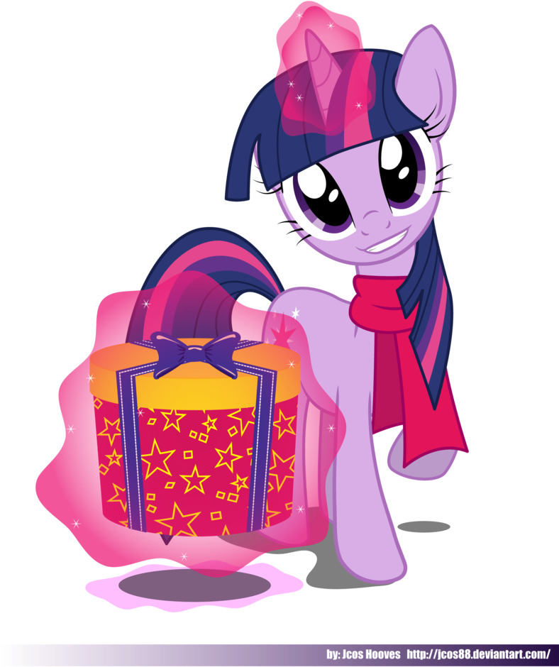 Magic Gift By Jcoshooves-d5o1c8b - Twilight Sparkle With A Present (791x1009)