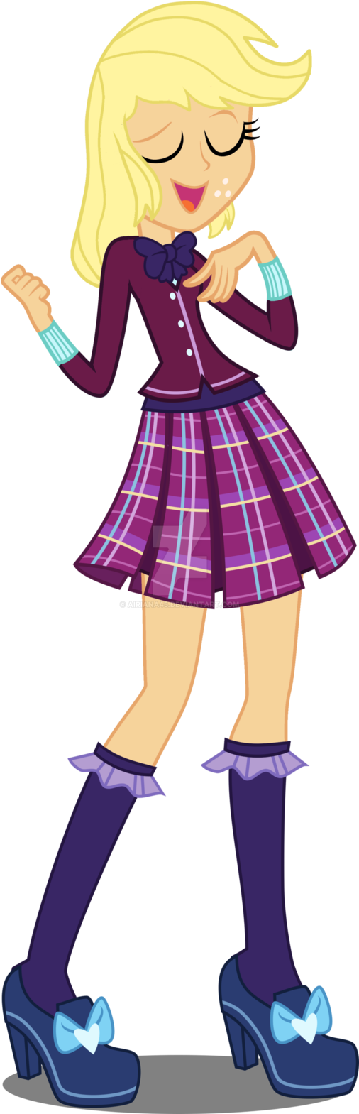 Applejack Crystal Prep Style By Airiana45 On Deviantart - Equestria Girls Shadowbolts Pinkie Pie (505x1583)