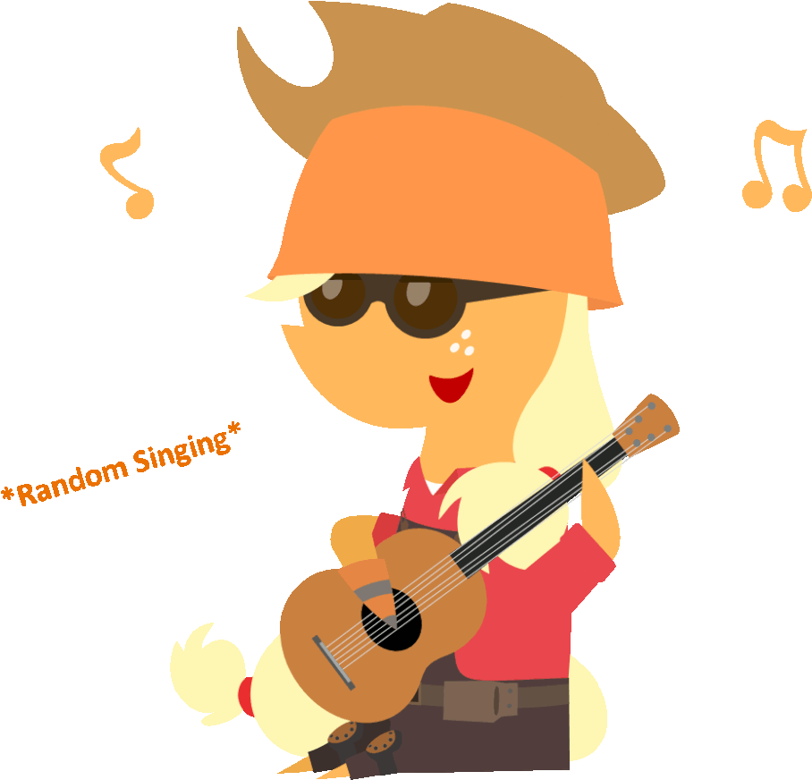 Animated, Applejack, Artist - Singing Gif Transparent Background (1110x1024)