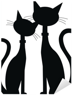 Silhouettes Of Two Cats (400x400)