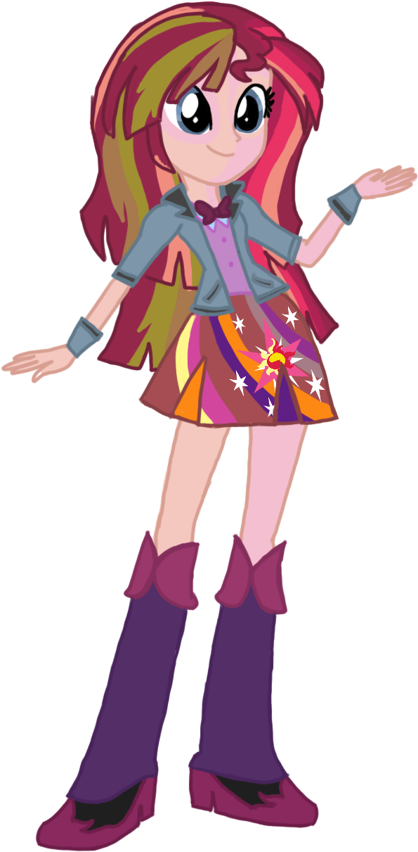 Tsundra, Equestria Girls, Fusion, Safe, Simple Background, - Illustration (720x1280)