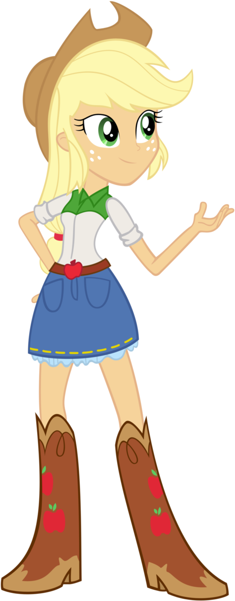 Equestria Girl Applejack By Sam F Nacman - My Little Pony Eg Applejack (624x1279)