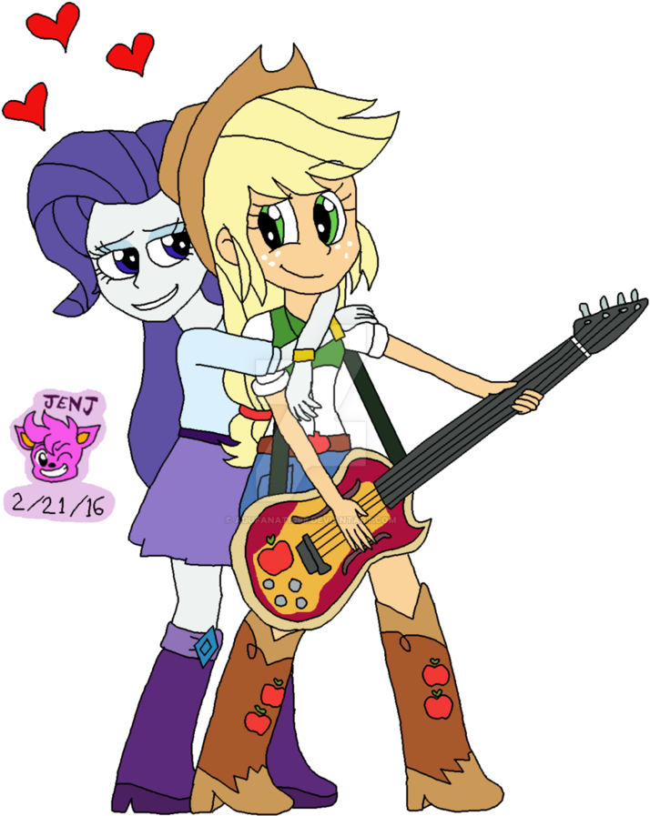 All About That Bass Guitar But Mostly You By Resotii - Rarijack Flutterdash And Twipie Equestria (801x997)