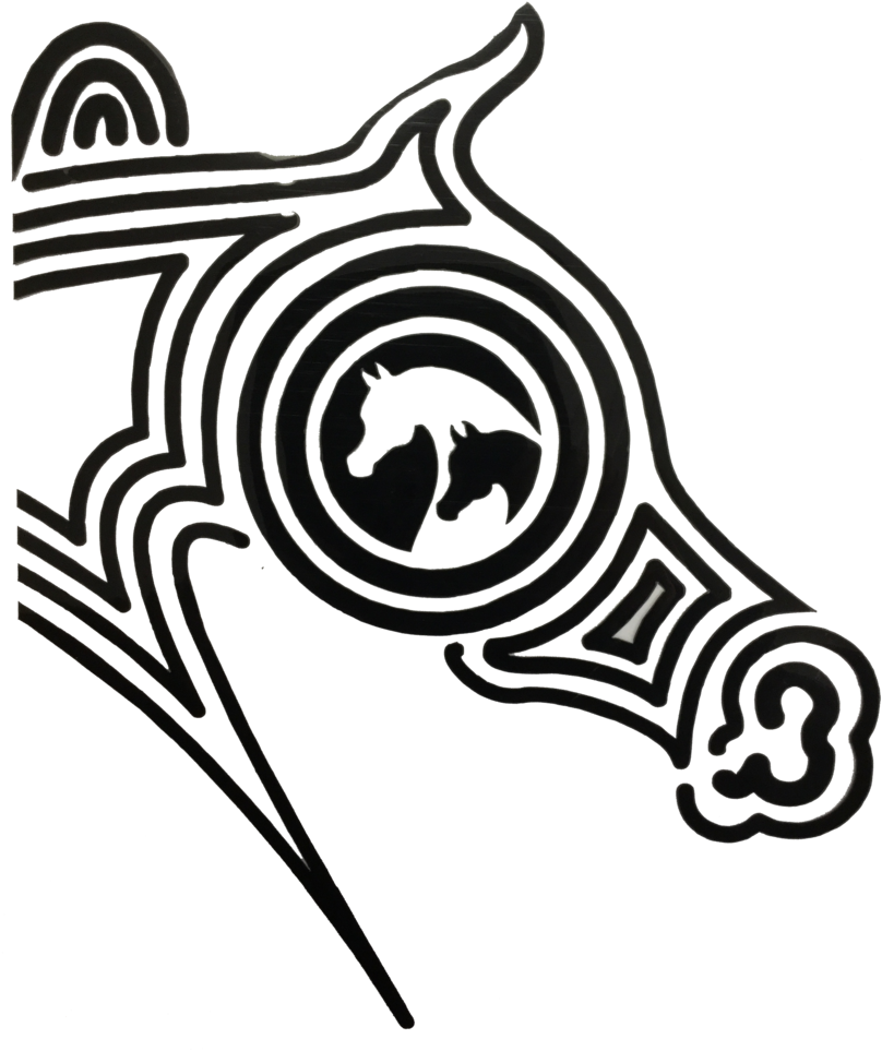 Arabian Half Maze Horse Head-blk Vinyl - Jewellery (828x1024)