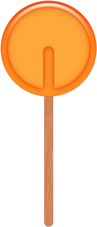 Candy Clipartclipart - Orange Lollipops Clipart (346x800)