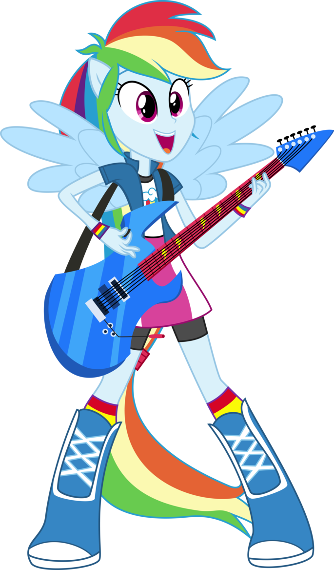 Rd Plays The Guitar By Thisismyphotoshoppin - Rainbow Dash And Guitar (685x1167)