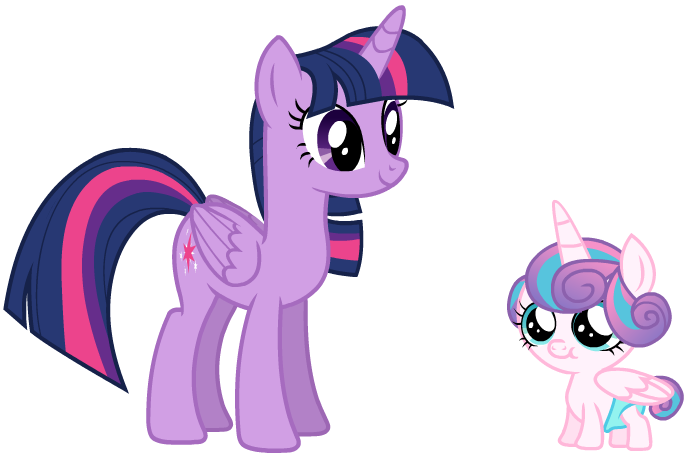 Twilight Sparkle And Flurry Heart 3q View By Nsmah - Twilight Sparkle And Flurry Heart (684x453)