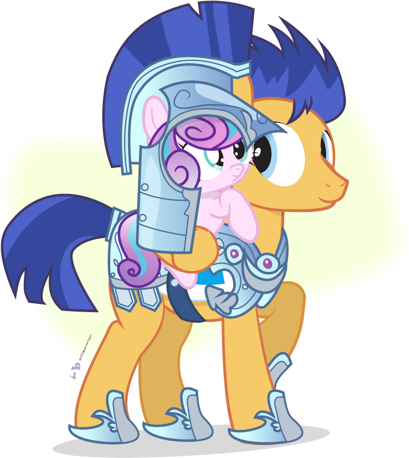 The Flurry Guard [ - Mlp Flash Sentry And Flurry Heart (1000x1000)