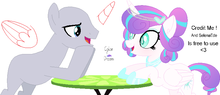 Collab - Mlp Speedpaint Flurry Heart (734x312)