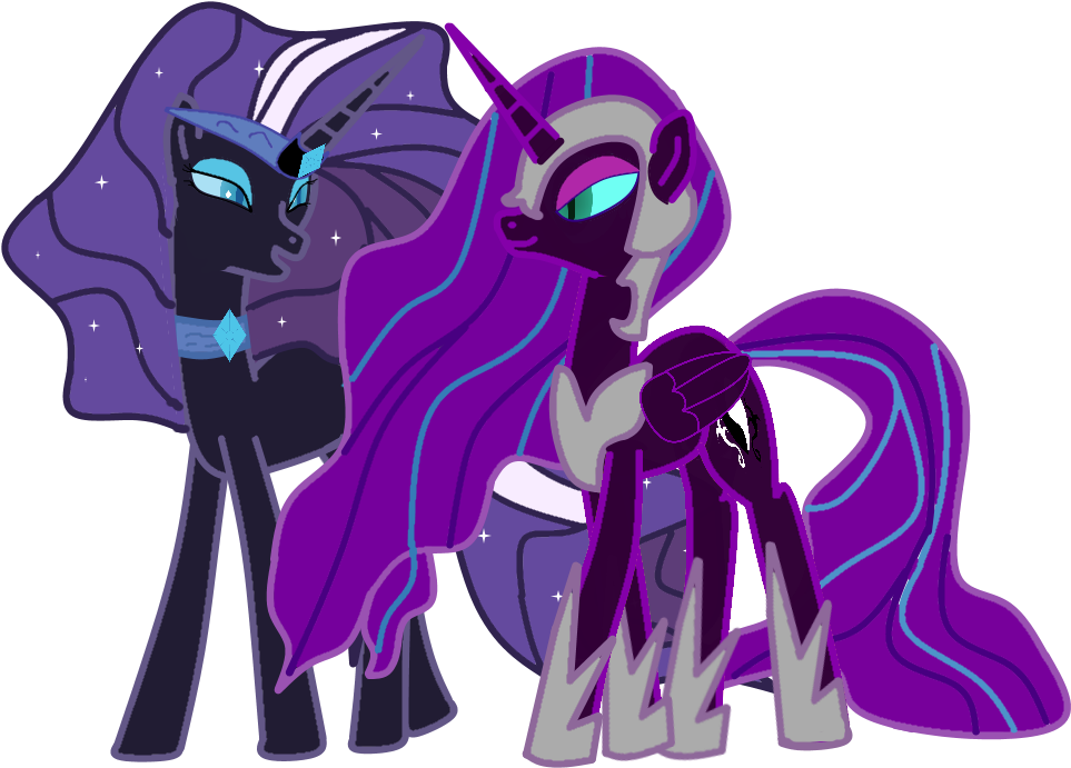 Survivor163, Harmony Heart, Nightmare, Nightmare Flurry - Flurry Heart And Rarity (981x715)
