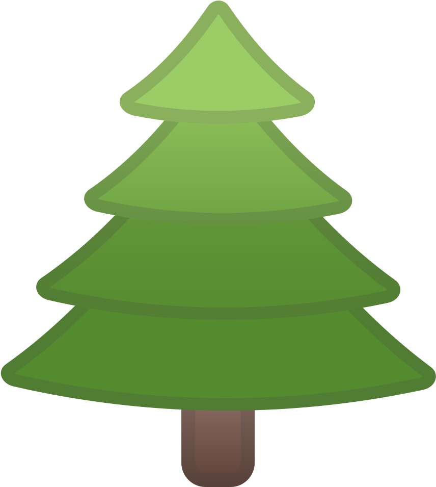 Evergreen Tree Icon - Trees Emoji (1024x1024)