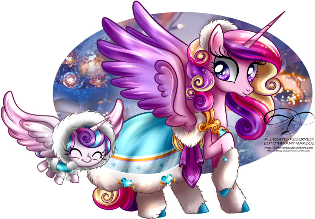 View Deviation - Princess Cadence And Flurry Heart (1076x742)