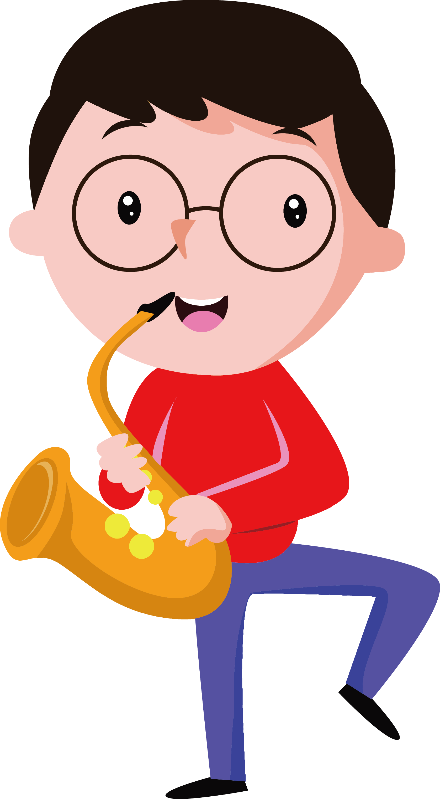 Musical Instrument Cartoon Child Illustration - แซ ก โซ โฟน การ์ตูน (1677x3040)