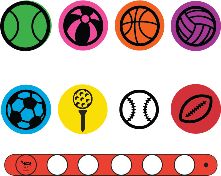 Wrap N Snaps Red Sports Balls Bracelet System - Circle (550x550)
