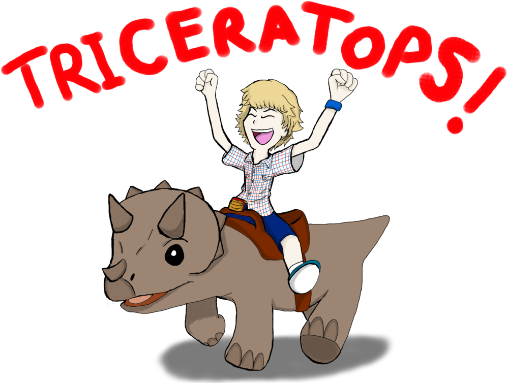 I Wanna Ride The Triceratops By Kidtyranno - Cartoon (1024x768)