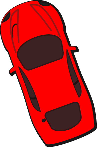 Red Car Top View 110 Clip Art At Clker Com Vector Clip - Icon (390x591)