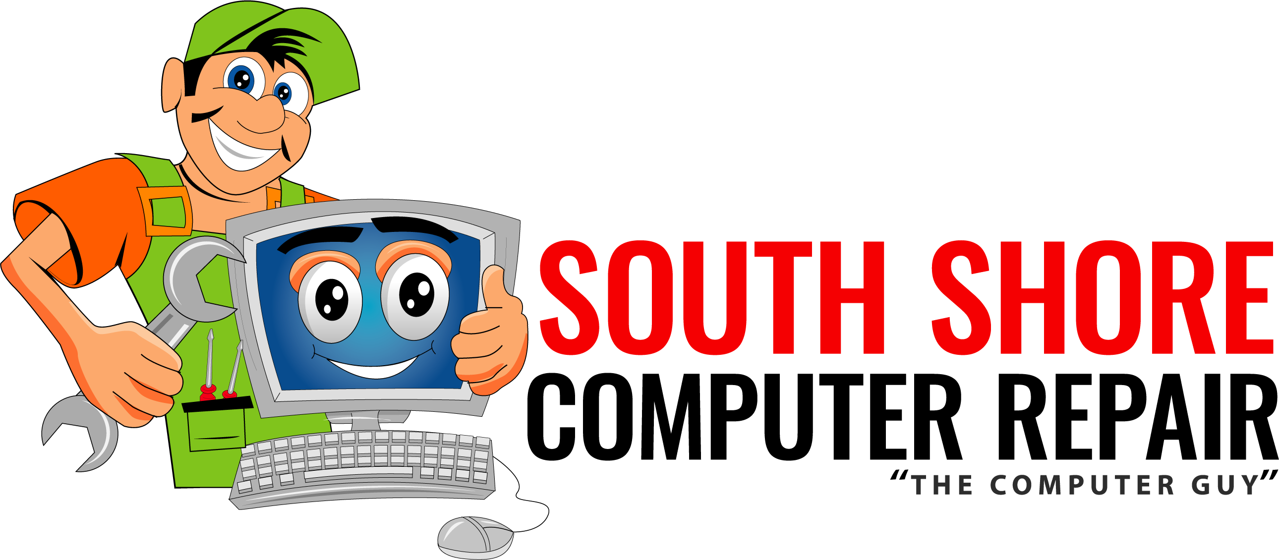 South Shore Computer Repair Logo - Computer Repair Logo (2580x1130)