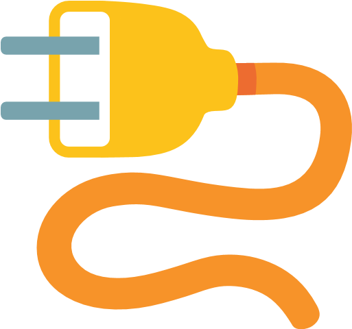 Electric Plug Emoji - Socket Emoji (2000x2000)