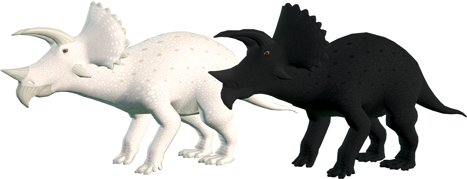 Albino Melanistic Triceratops The Archotek Project - Animal Figure (1679x599)