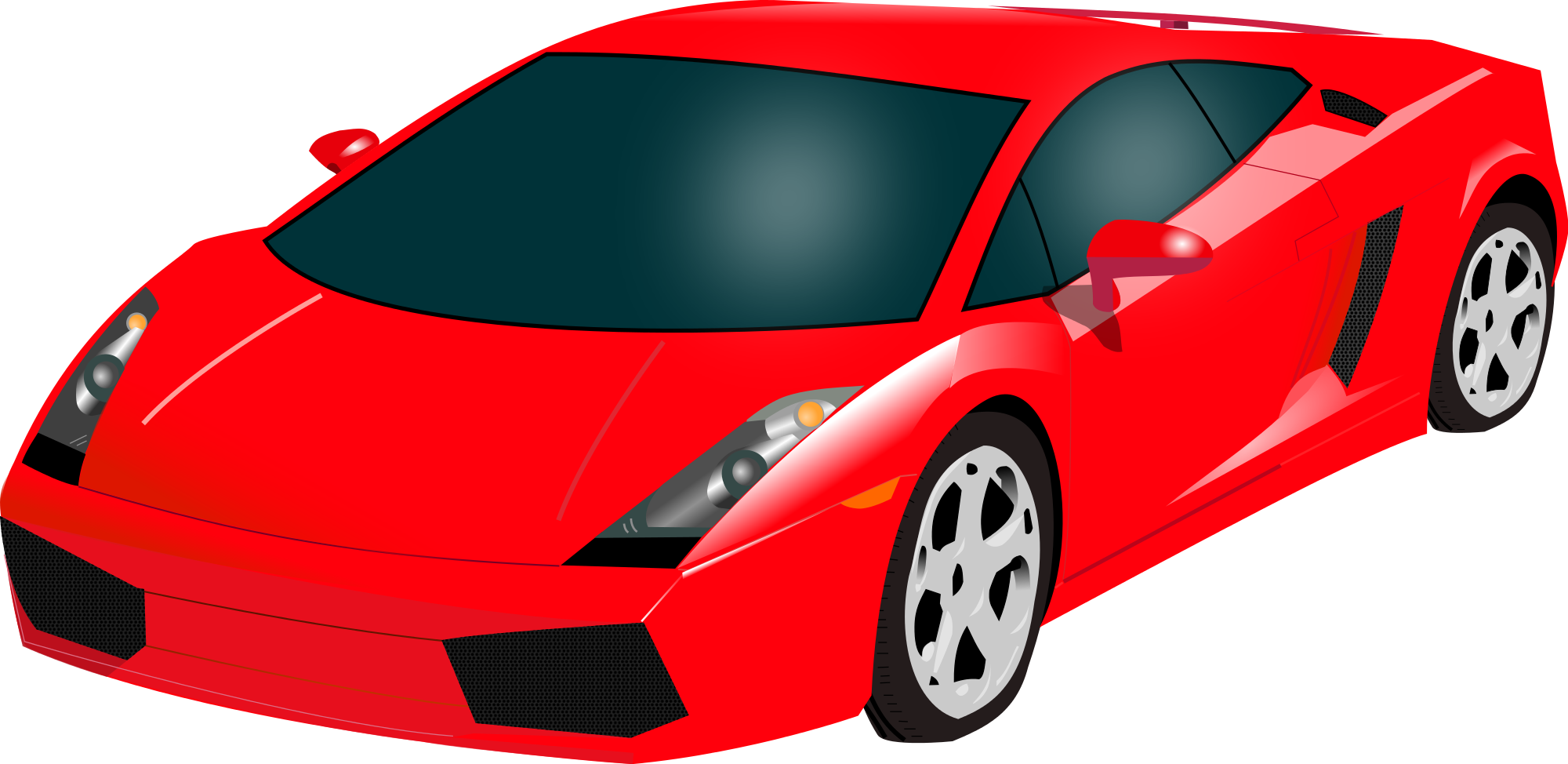 Lamborghini Clipart Vector - Lamborghini Svg File (2000x974)