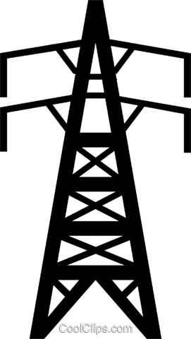 Symbol Of A Hydro Electric Tower Royalty Free Vector - Electric Tower (271x480)