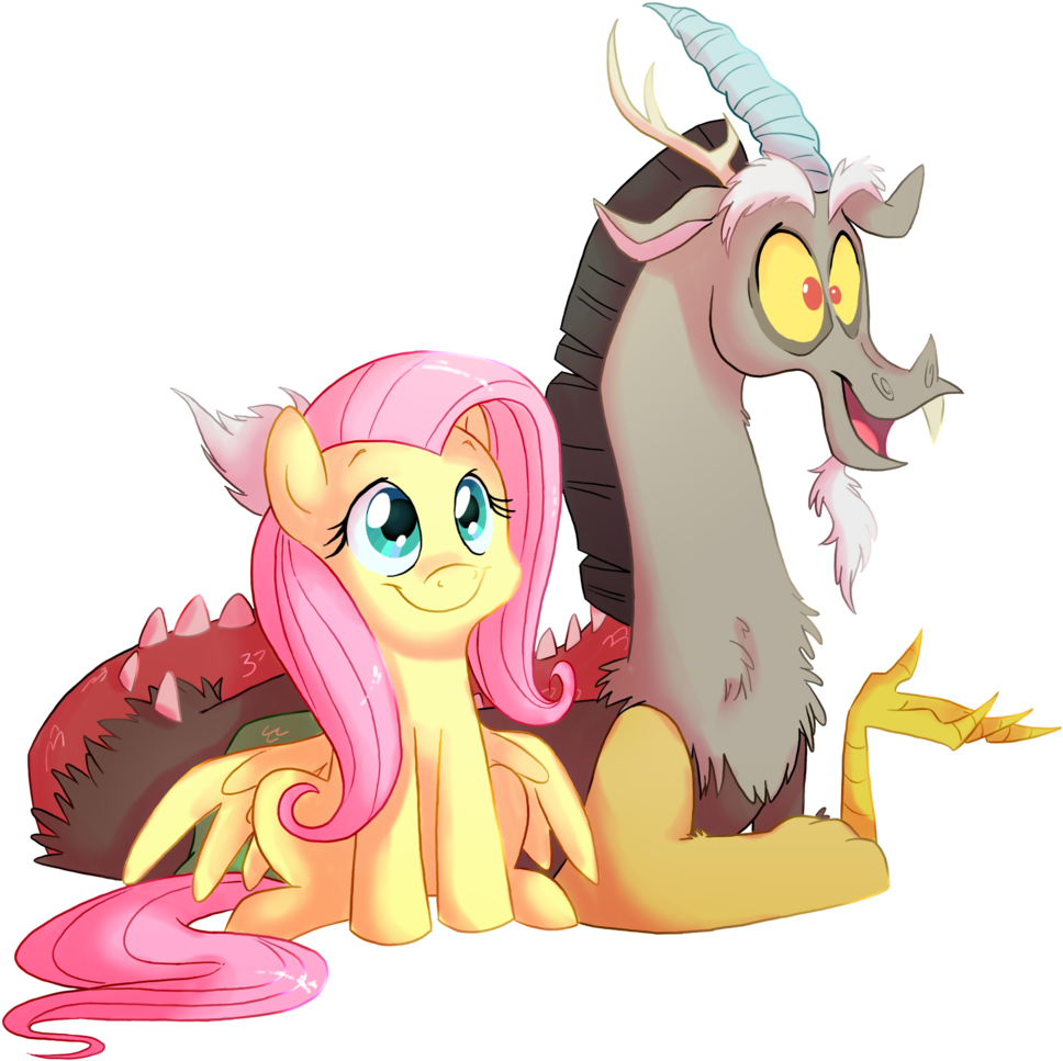 Fluttershy And Discord By Fillyblue By C-puff - Fluttershy (1024x993)
