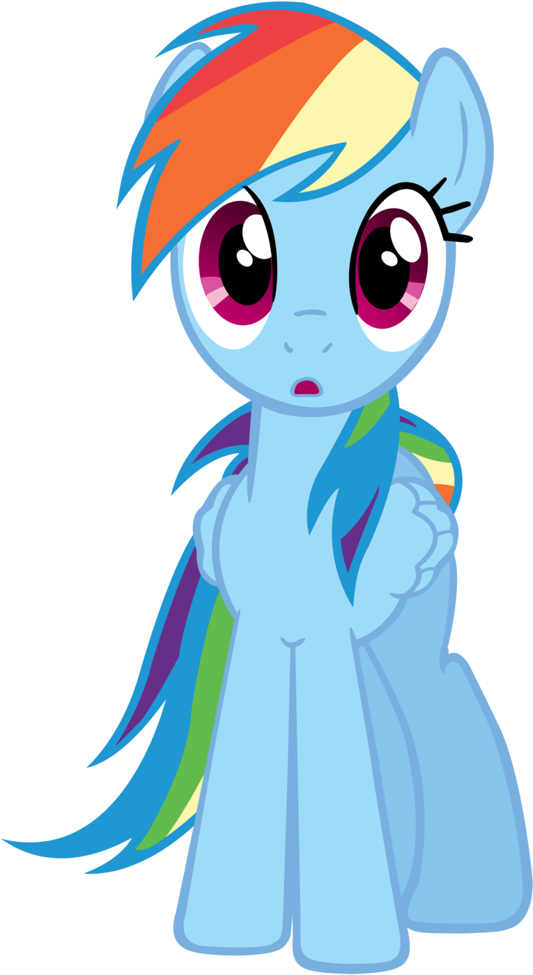 Rainbow Dash Vector By Tryhardbrony Rainbow Dash Vector - Rainbow Dash And Fluttershy (900x1532)