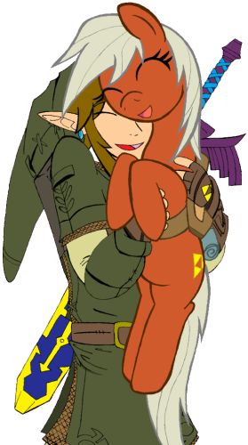 Rainbow Dash Rarity Link Pony Derpy Hooves Fictional - Mlp Legend Of Zelda (279x500)