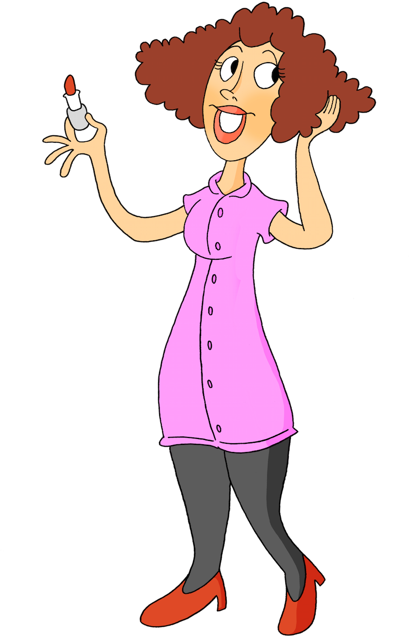 Beautician - Cartoon (973x1395)