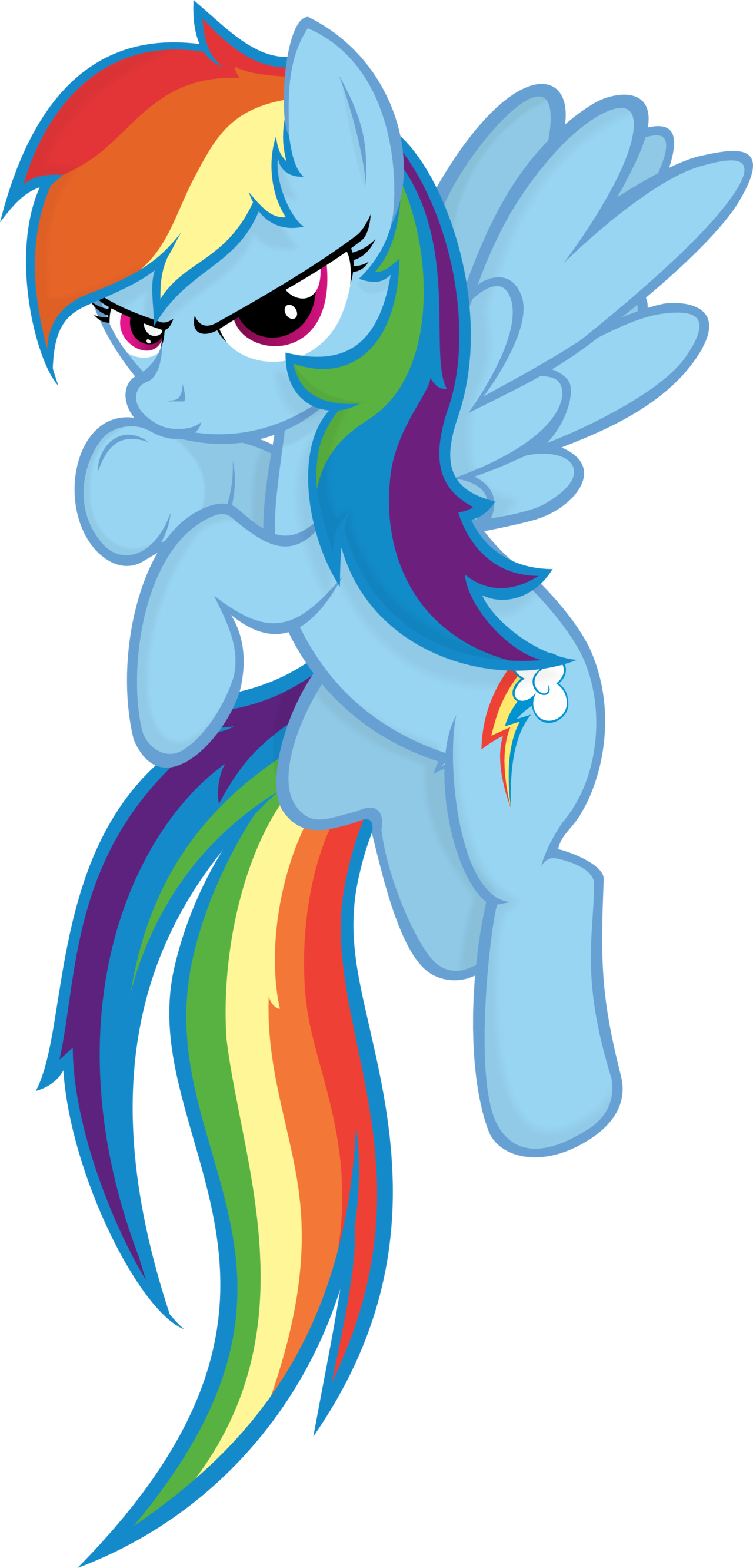 Rainbow Dash By Godoffury Rainbow Dash By Godoffury - Rainbow Dash Fight Pose (1280x2662)