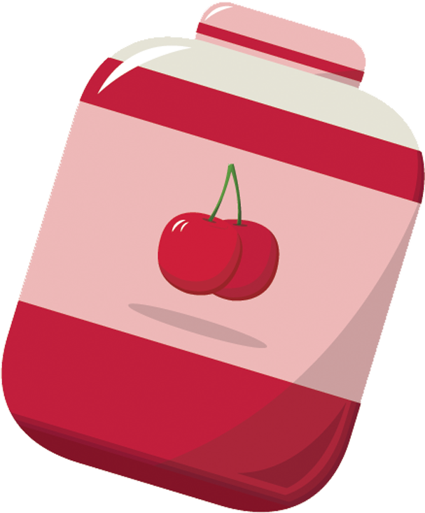 Vector Jar Of Cherry Jam Creative - Cherry (1000x1000)