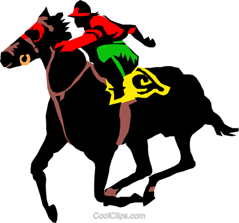 Horse Racing Clipart Transparent - Free Horse Race Vector (480x448)