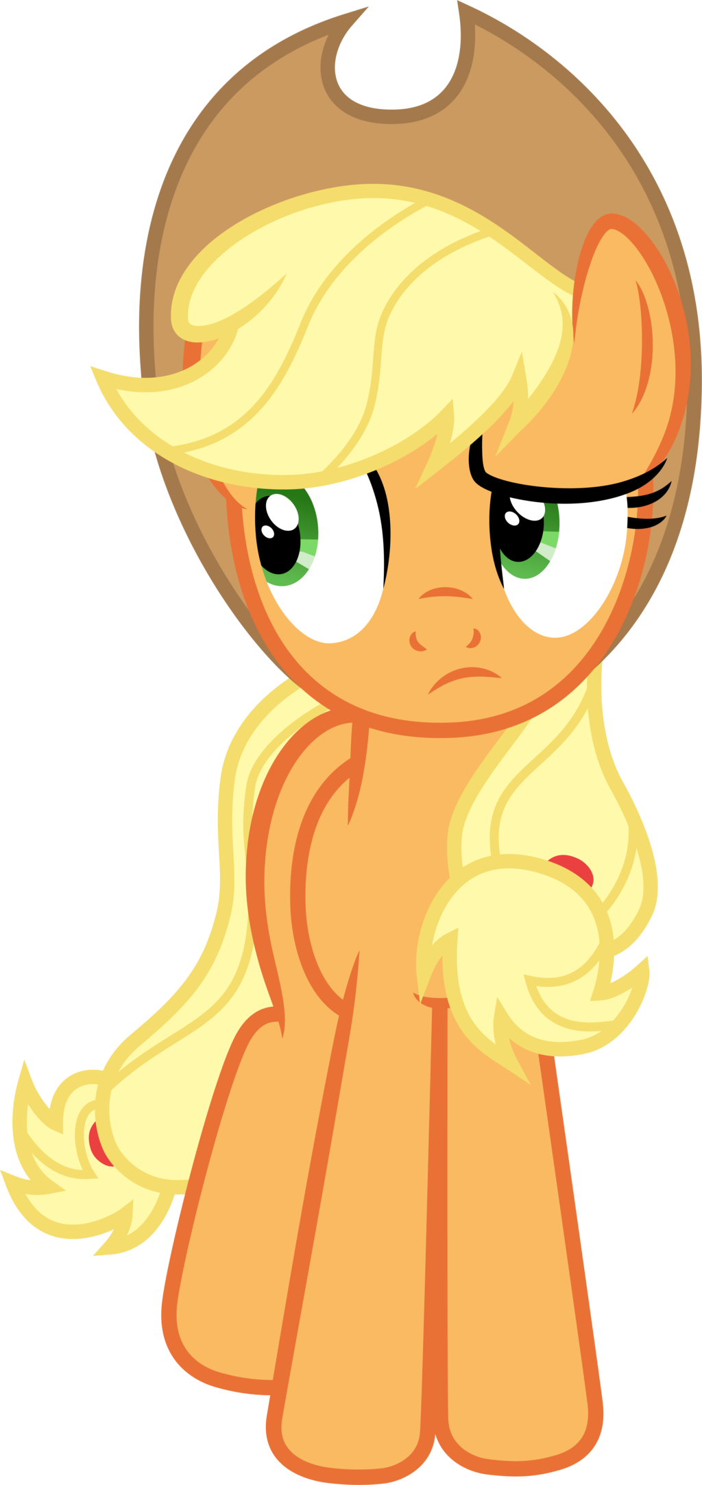 What Now By Geonine - Mlp Applejack Confused (1024x2165)