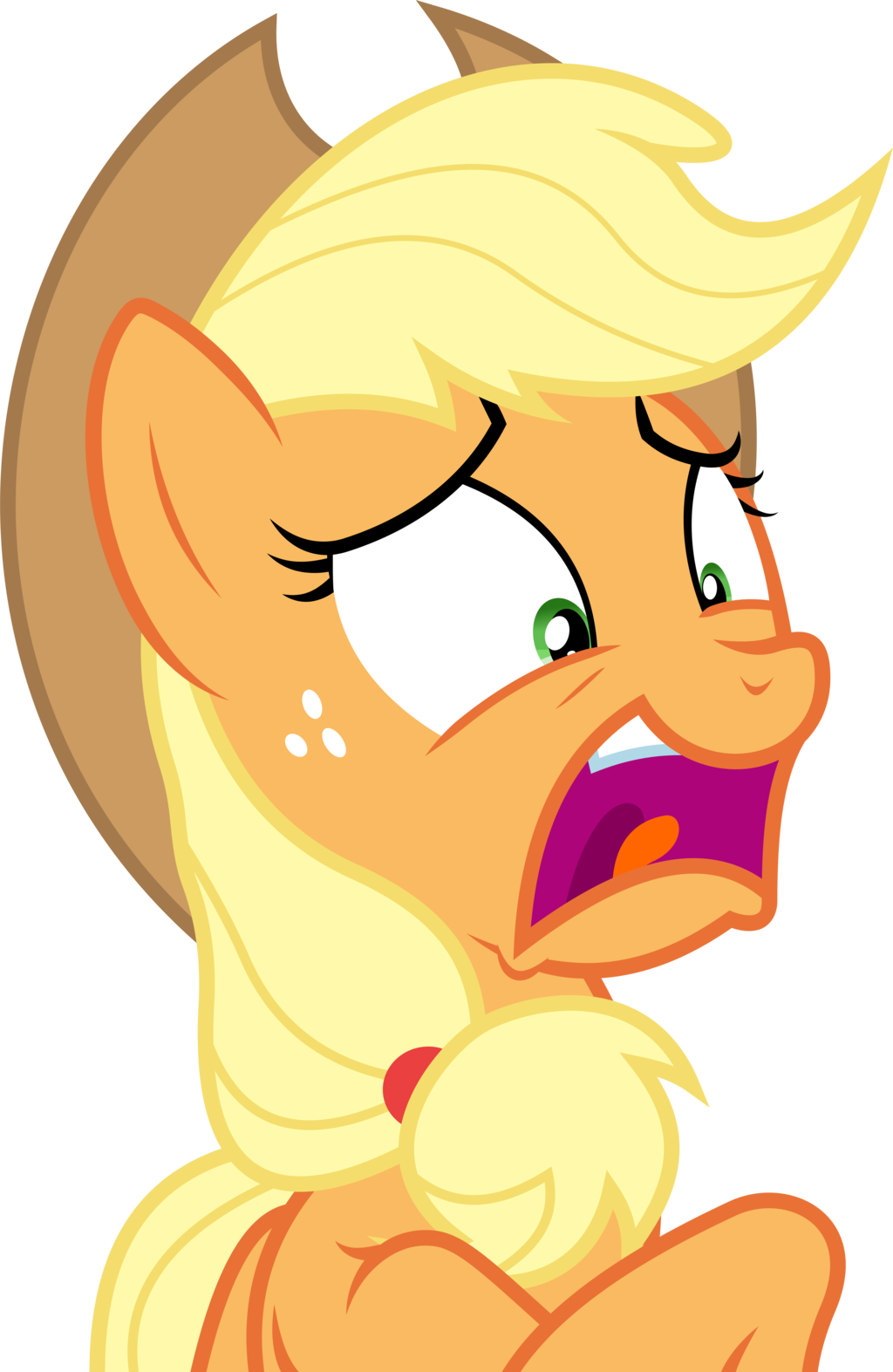 Slightly Scared Applejack By Dasprid Slightly Scared - Applejack Scared Vector (1024x1573)