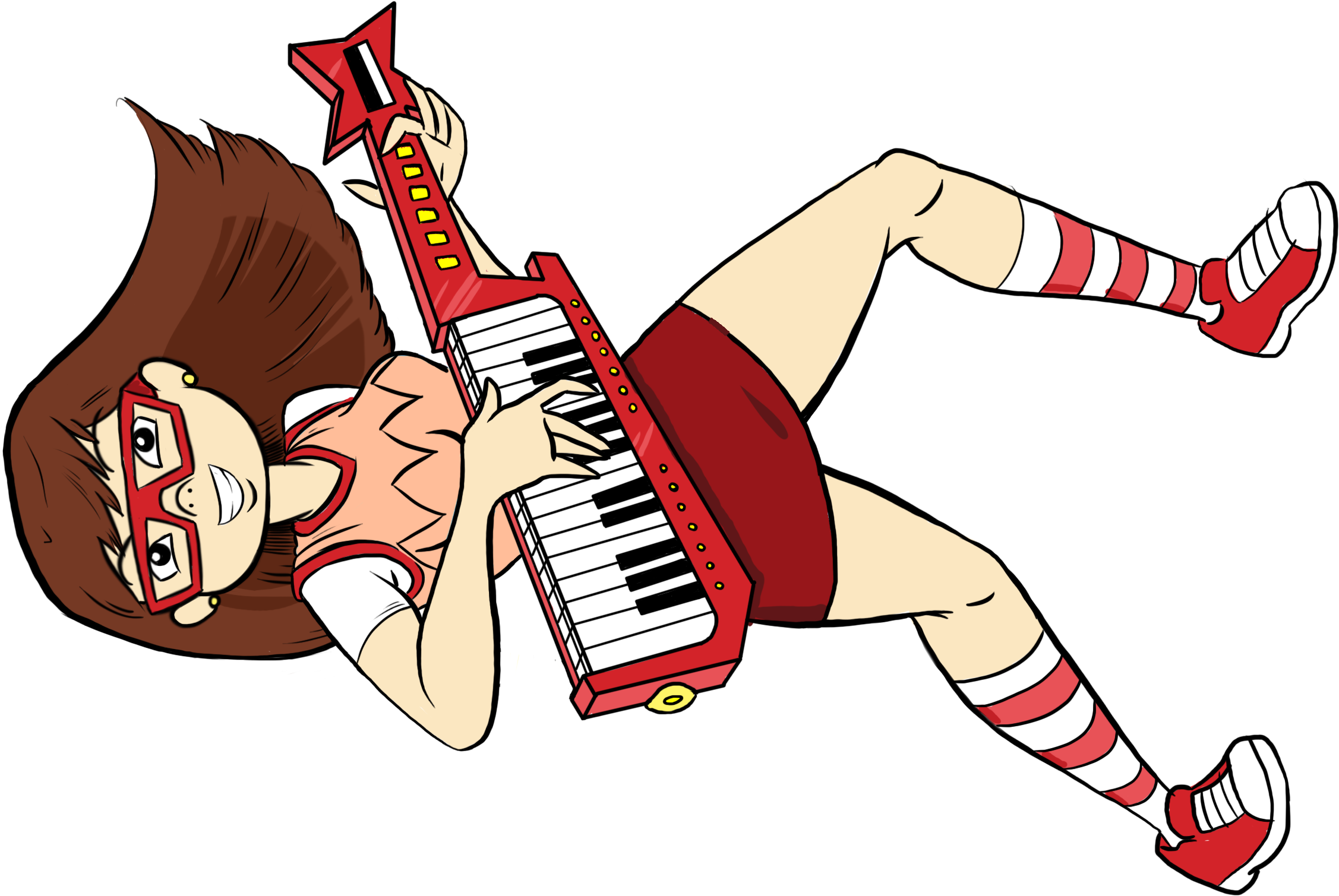 Emily On The Keytar - Illustration (2550x3300)