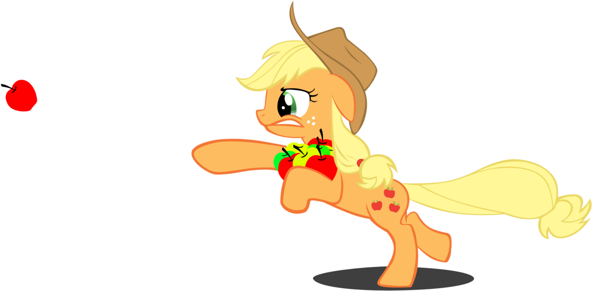 Apple Throwing By Takua770 - Applejack Side View (1243x643)